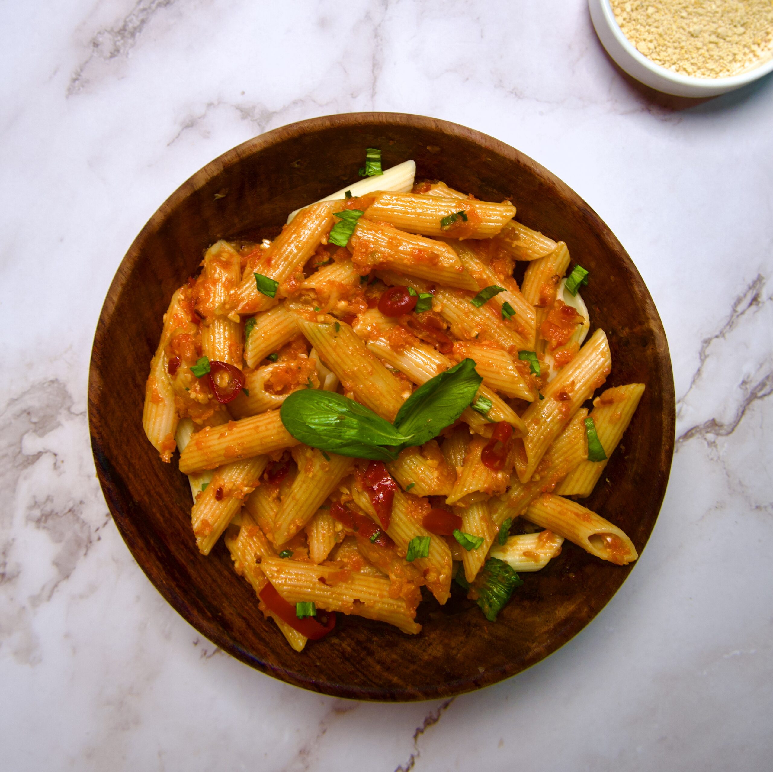 Penne Arrabiata Pasta, With a homemade Arrabita sauce from scratch